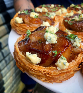Onion and Blue Cheese Tarts